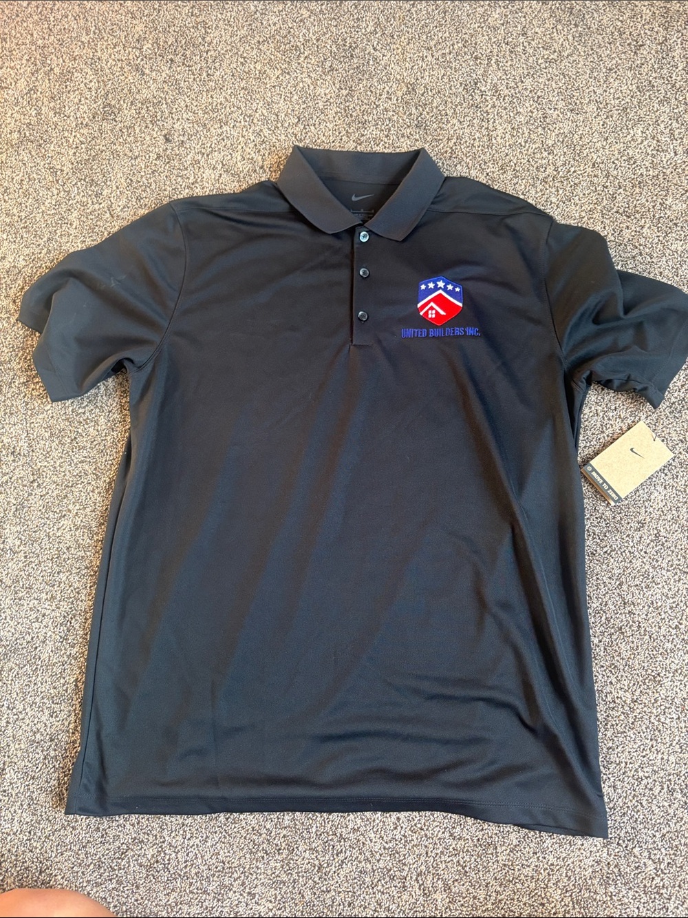 Nike Men’s Black Polo with United Builders Inc. Emblem